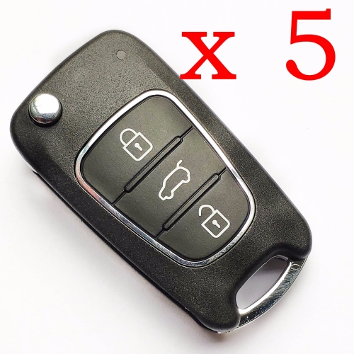 5 pieces Xhorse VVDI Hyundai Type 3 Wireless Universal Remote Control with Blade and Logos