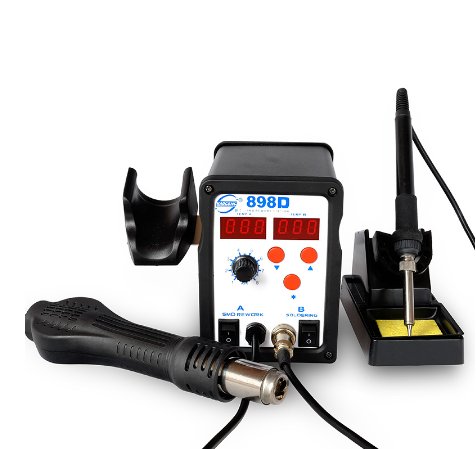 898D SMD Hot Iron Mini Soldering Station