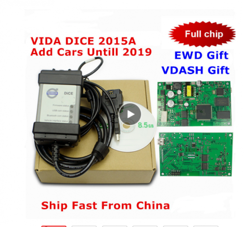 For Volvo Vida Dice 2015A Add Cars To 2019 OBD2 Car Diagnostic Tool 2014D Vida Dice Pro Full Chip Green Board