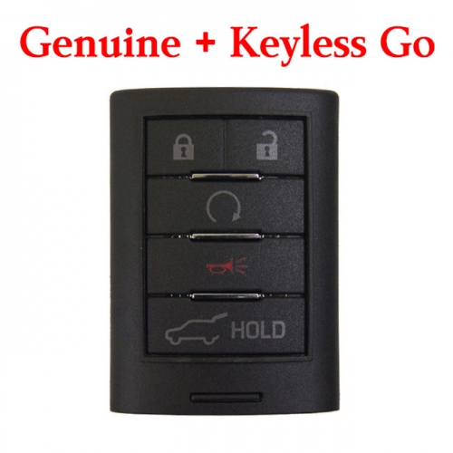 Genuine Cadillac Smart Remote Key 4+1 Button 434 MHz 22864527