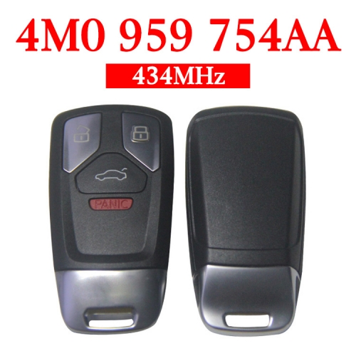 Original 3+1 Buttons 434 MHz Smart Proximity Key for Audi Q7 - 4M0 959 754AA