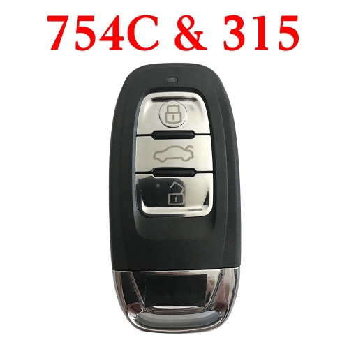 315 MHz Remote Key for Audi Q5 A4L 8K0 959 754C