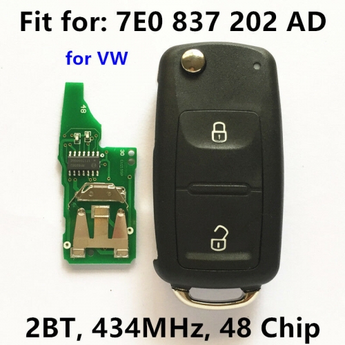 Remote Key for VW/VOLKSWAGEN 7E0837202AD 5FA010185-02 AMAROK TRANSPORTER 434MHz