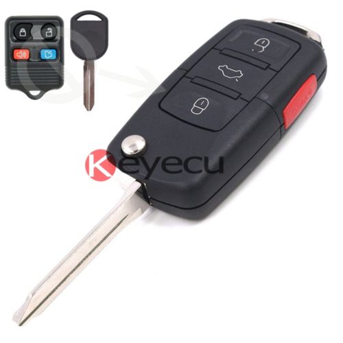 Modified Volkswagen Model Remote Key 315MHz 4D60 Chip 3+1 Button For Ford