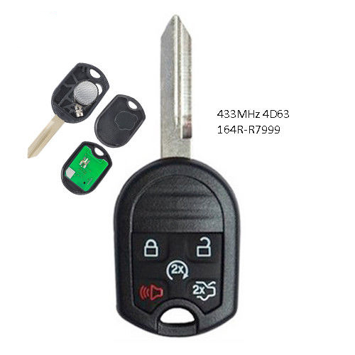 Remote Key Control Transmitter 5 Button 315MHz/433MHz 4D63 Chip for Ford CWTWB1U793