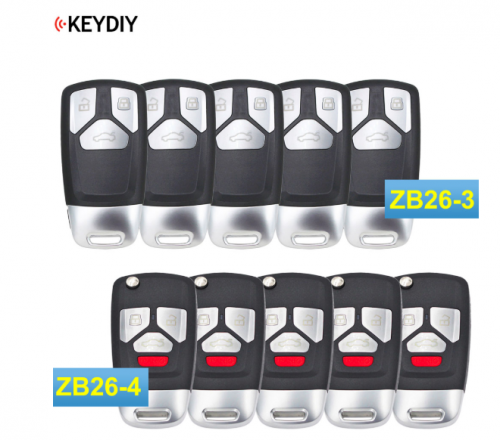 Universal ZB26-3 ZB26-4 KD Smart Key Remote ZB Series for KD-X2 Key Programmer---5 PCS