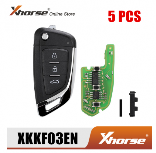 XHORSE XKKF03EN Universal Remote Key 3 Buttons Fob Knife Style 5pcs/Lot