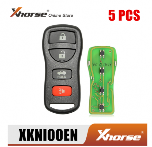 Xhorse XKNI00EN Wire Remote Key for Nissan Separate 4 Buttons English Version 5pcs/Lot