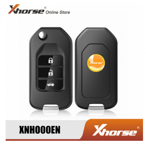 XHORSE XNHO00EN Wireless Universal Remote Key Fob 3 Buttons for Honda English Version Work with VVDI Mini Key Tool KEY TOOL MAX VVDI KEY TOOL PLUS PAD
