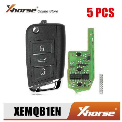 Xhorse XEMQB1EN Super Remote Key for VW MQB 3 Buttons with Built-in Super Chip English Version 5pcs/Lot