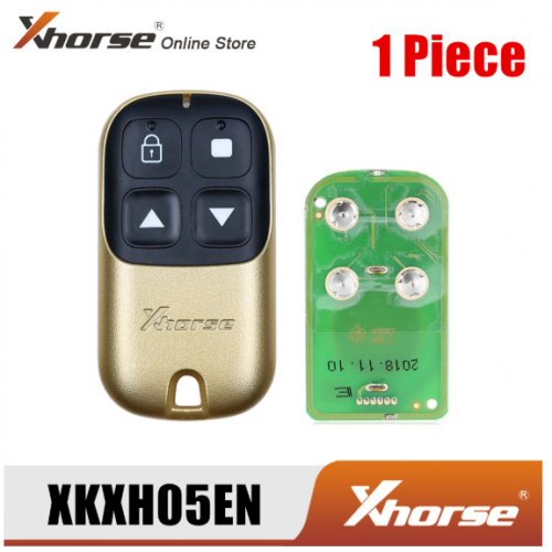 Xhorse XKXH05EN Garage Remote Key 4 Buttons Golden 1 Piece