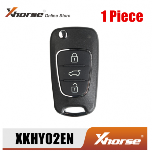 Xhorse XKHY02EN Wire Remote Key for Hyundai Flip 3 Buttons English 1 Piece