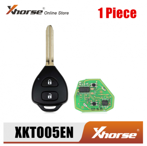 Xhorse XKTO05EN Wire Remote Key for Toyota Flat 2 Buttons Triangle English Version