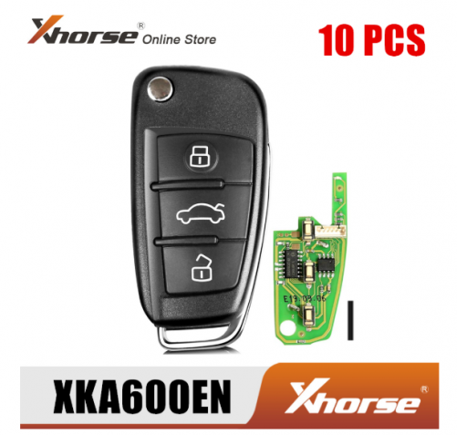 XHORSE XKA600EN  Universal Remote Key for Audi A6L Q7 Style 3 Buttons 10 PCS/Lot