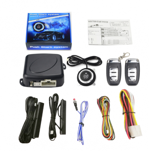 Universal 12V Car Engine Ignition Start Stop Button System Starline Auto Alarm Remote Starter SUV PEK Keyless Entry System