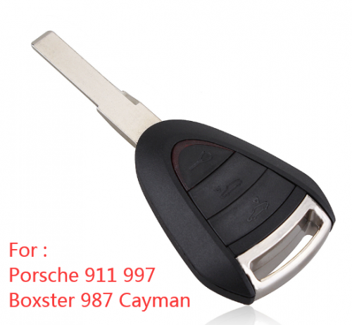 1pc Car Key Case Replacement Shell Cover For Porsche 911 997 Boxster 987 Cayman 3 Buttons Key Shell CAR PROTECTION ACCESSORIES