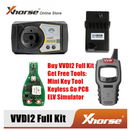 Xhorse VVDI2 Full Kit V6.8.2 with OBD48+96bit 48+MQB+For BMW FEM/BDC Get Free Mini Key Tool+Xhorse Keyless Go PCB+ELV Simulator