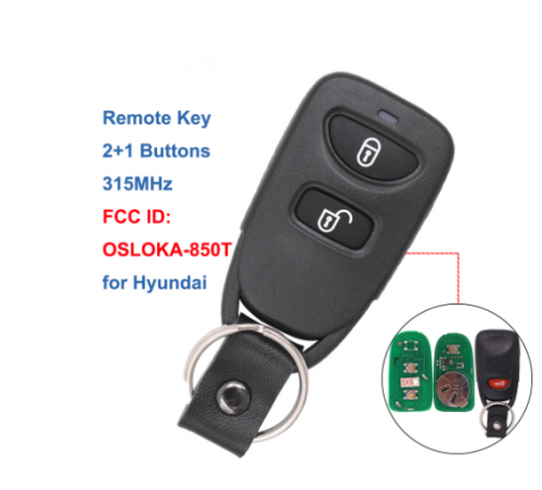 Remote Key Fob 2+1 Buttons 315MHz for Hyundai Tucson Santa Fe 2006 2007 2008 2009 2010 2011,FCC ID:OSLOKA-850T