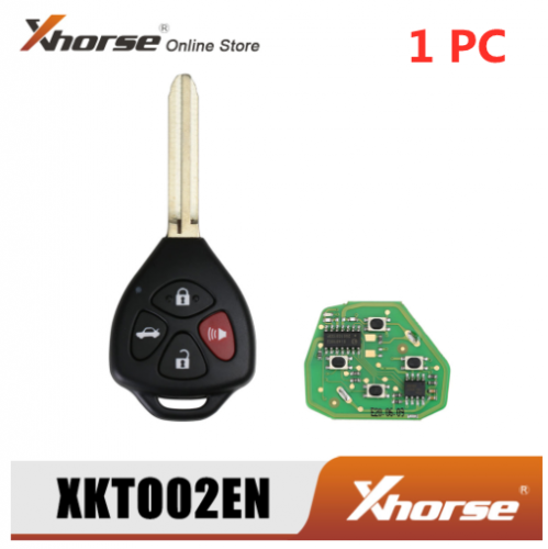 Xhorse XKTO02EN Wired Universal Remote Key for Toyota Style Flat 4 Buttons for VVDI2 VVDI Key Tool  MAX  Key Tool Plus