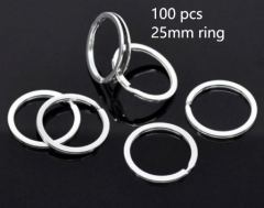 #100PCS Flat 25mm Ring