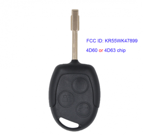 Ford Focus 1998 1999 2000 2001 2002 2003 2004 Remote Control Car Key Fob 433Mhz 4D60/4D63 Chip KR55WK47899 FO21