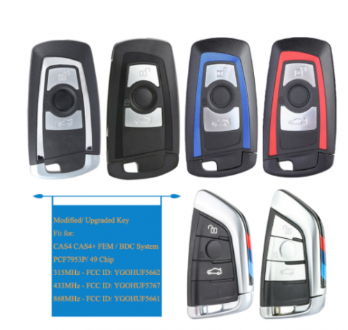 Smart Remote Control Key With 3 Buttons PCF7953 Chip - FOB for BMW FEM BDC CAS4 CAS4+ X3 F25 X4 F25 M2 F87 M3 M4 F80 F82