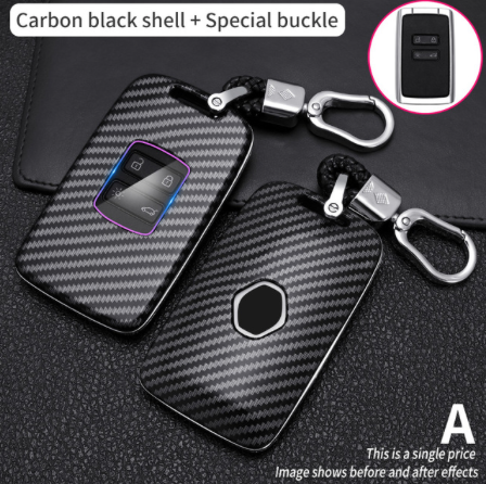 Car Key Case For Renault Koleos Kadjar Scenic Megane Sandero Espace Clio Captur Kangoo Laguna Talisman Twingo Carbon Fibe Cover