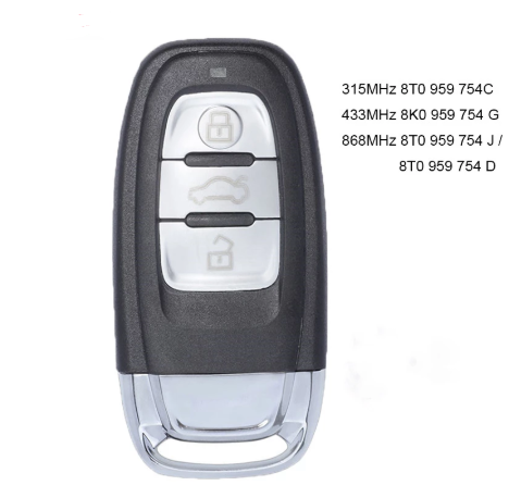 315MHz 8T0 959 754C Remote Key PCF7945A ID46 FSK 433MHz 8K0 959 754 G 868MHz 8T0 959 754 J / 8T0959754D for 2014 Audi Q5