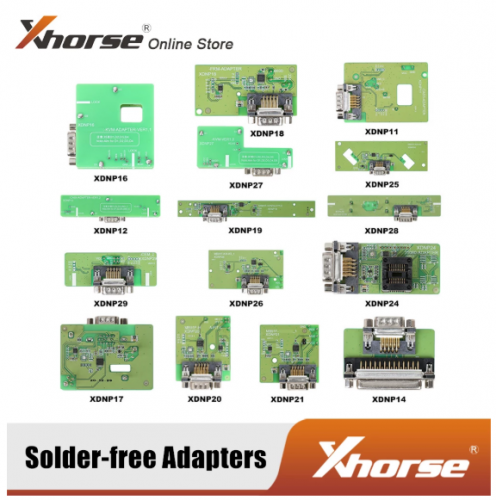 Xhorse Solder-Free Adapters and Cables Full Set XDNPP0CH 16pcs Work with MINI PROG and KEY TOOL PLUS