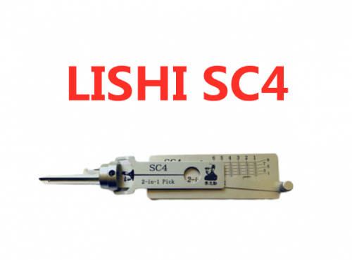 Original Lishi SC4 SC4-L 2-in-1 Pick/Decoder—Anti-Glare