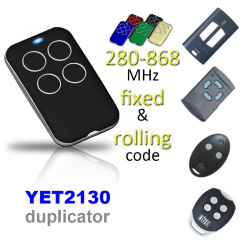 Original YET2130 Multi-frequency 280-868mhz Garage Door Remote Control Rolling Code Garage Opener Command