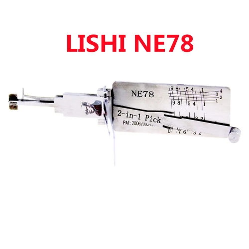 Lishi NE78 2 in 1 lock pick and decoder for Peugeot 406 607