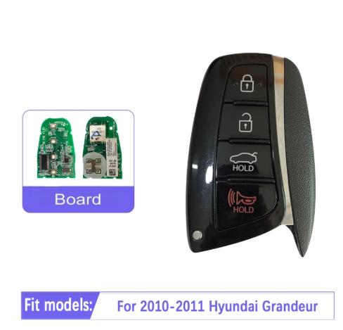 Original For 2010-2011 Hyundai Grandeur 3+1 button remote key 434MHZ 4D70+dst40 Model