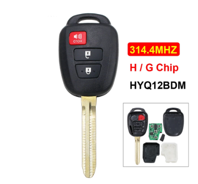 New Uncut Remote Key Fob With G Chip for 2012-2013 Toyota Prius C FCCID:HYQ12BDM