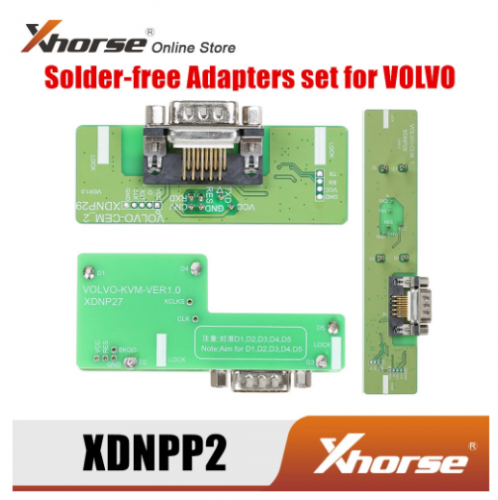 Xhorse XDNPP2 Solder-free Adapters for Volovo 3Pcs Set work with MINI PROG and KEY TOOL PLUS