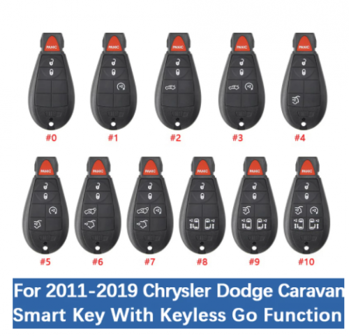 Smart Car Key Fob For 2011-2019 Chrysler Dodge Caravan Keyless Go Fobik 5026591AK IYZ-C01C 433Mhz PCF7945