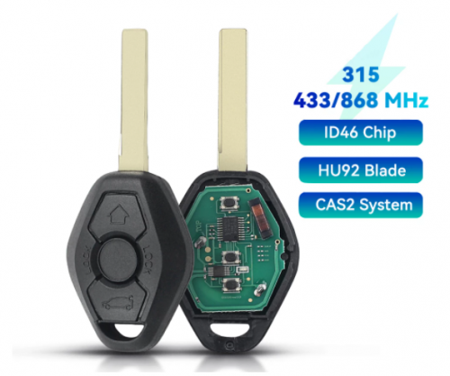 3 buttons 315LP MHZ 315MHz 433MHZ 868MHZ Remote Key with ID7944 ID46 Chip for BMW CAS2 5 series E46 E60 E83 E53 E36 E38