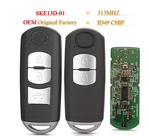 2/3 Buttons Smart Remote Car Key Fob 315Mhz ID49 For Mazda 3 CX-5 2/3 Button Model P/N: 662F-SKE13D01 SUV SKE13D-01