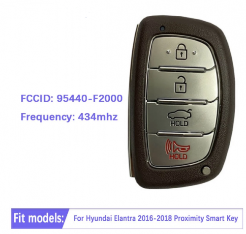 Original CQ0FD00120 95440-F2000 95440-F3000 Original Genuine Hyundai Elantra 2016-2018 Proximity Smart Key Fob 433Mhz 4 Button