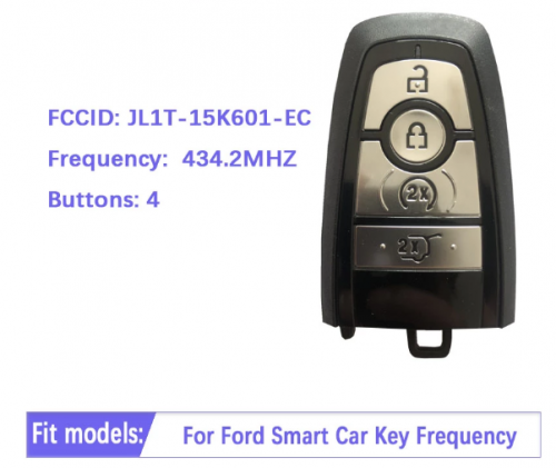 Original Part No. JL1T-15K601-EC Remote Smart Auto Car Key Control For Ford 434.2 MHz Transponder HITAG PRO WITH BLADE and Logo