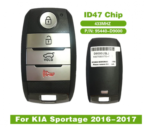 4 Buttons Genuine 95440 D9000 Smart Key Remote 2016-2017 433MHz American 95440-D9000 for KIA Sportage