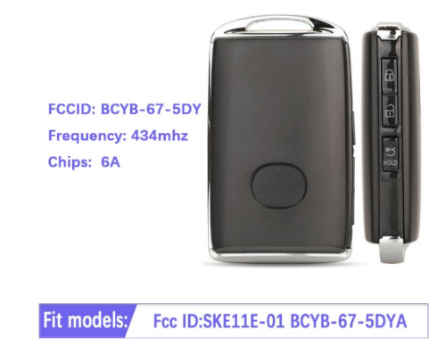 For Mazda 3 2020-2023 Aftermarket 3 Button Smart Key Remote Frequency 433 MHz FCCID Number SKE11E-01 BCYB-67-5DYA