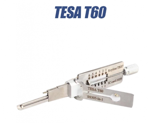2022 New Arrival TESA T60 Keyline: TES7 SS305 2 in 1 Locksmith Tool