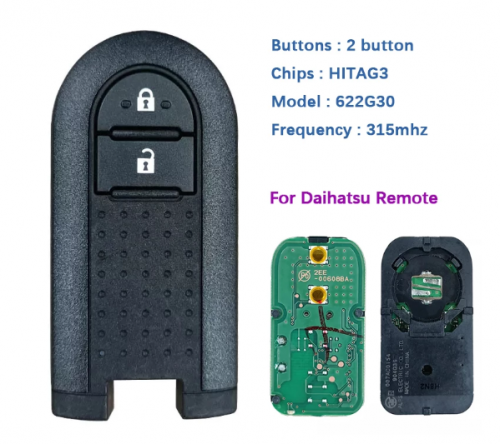 Original 2 Button Smart Card For Toyota Daihatsu Remote Key 315MHz FSK HITAG 3 47 Chip 622G30 007AC0154 With Logo