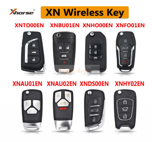 5pcs Xhorse XNFO01EN /XNHO00EN /XNTO00EN XNDS00EN XNSZ01EN Wireless Universal Remote Key 3/4BTN For VVDI2/VVDI Key Tool/Key tool max Key tool plus pad