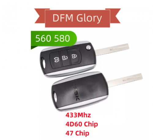 Original 433Mhz 4D60 47 8A Chip Flip Key For DongFeng DFM DFMC Glory 560 580 With Logo