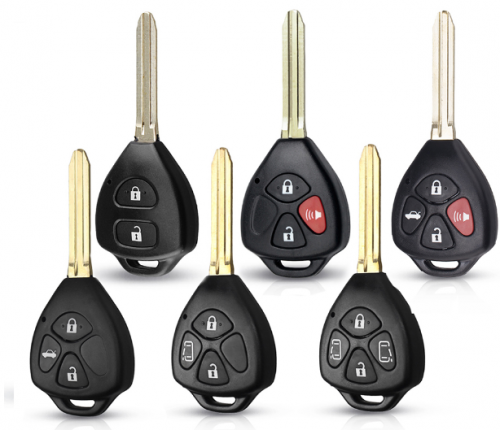 Key Shell For Toyota Corolla Camry Reiz RAV4 Crown Avalon Venza Matrix Blank 2/3/4 Button Remote Car Key Case TOY43 Blade With Logo