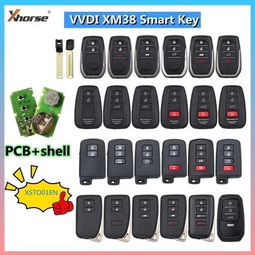 2023 Xhorse XM38 Series Toyota 4D 8A Smart Key PCB XSTO01EN for VVDI2 Mini Key Tool  Key Tool Max VVDI Key Tool Plus Supports Rewirte With Key Shell