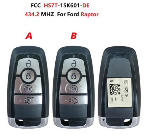 Original 434.2 MHZ FCC HS7T-15K601-DD/HS7T-15K601-DE Original and Aftermarket For Ford Raptor MK5 HITAG PRO 49 Chip Keyless Go