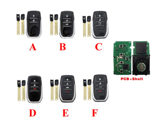 TB-01 TB01 KD Smart Key Universal Remote Control with 8A Transponder and Shell for Toyota Corolla RAV4 Camry/Lexus FCCID:0020